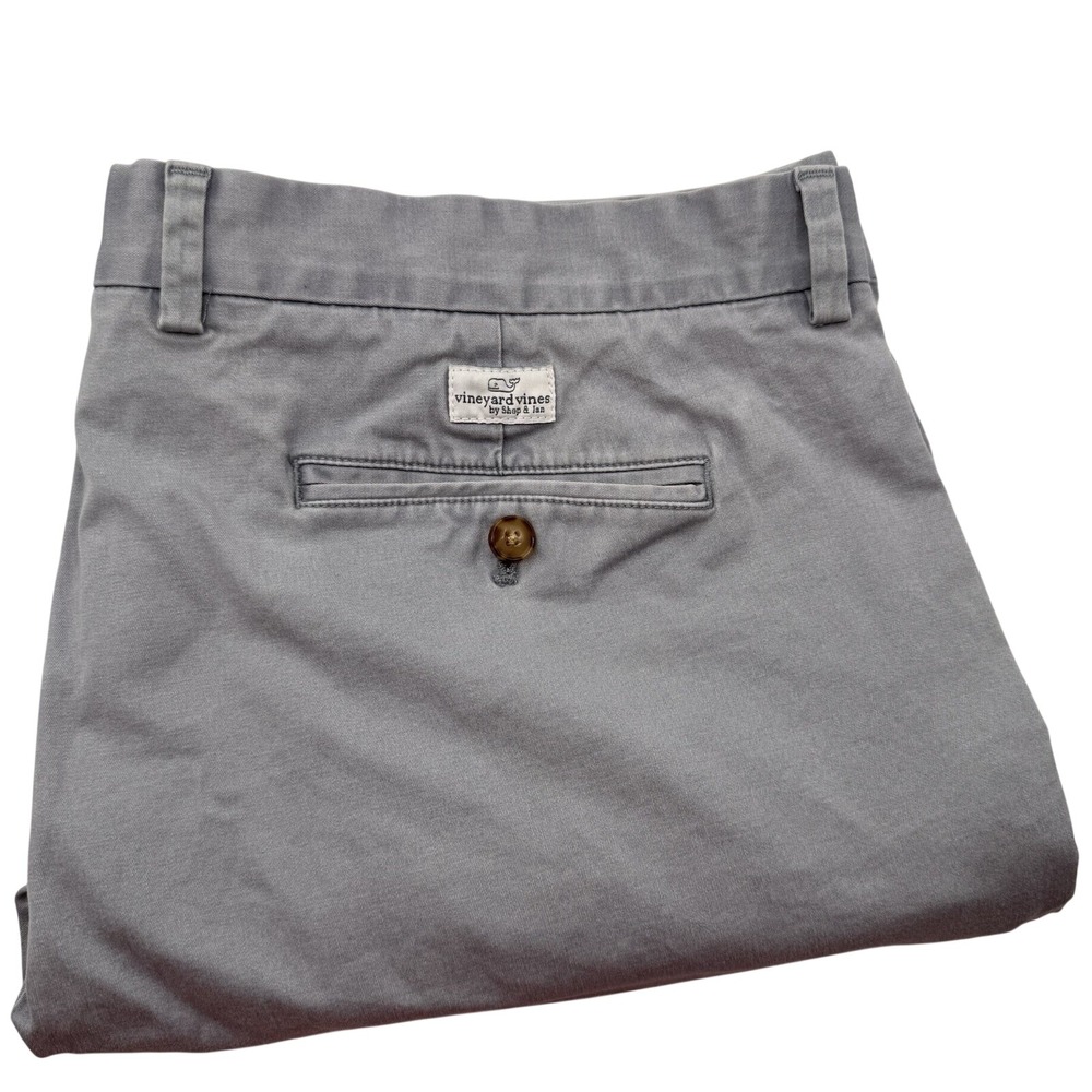 Vineyard Vines Shorts Men 40 Grey Chino Stretch Cotton Classic Fit 9 Inch Inseam